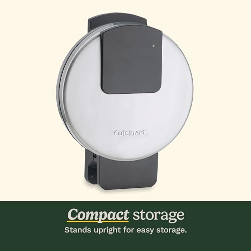 Cuisinart Round Classic Waffle Maker, Brushed Stainless Silver