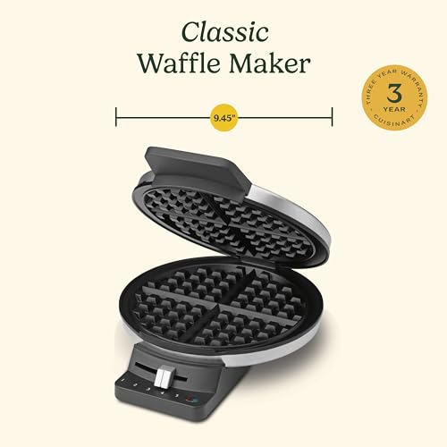 Cuisinart Round Classic Waffle Maker, Brushed Stainless Silver