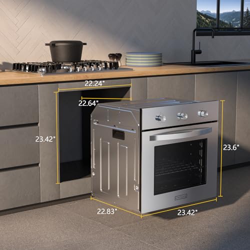 Empava 24" Gas Wall Oven with Rotisserie Function