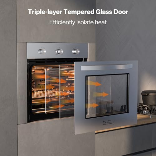 Empava 24" Gas Wall Oven with Rotisserie Function
