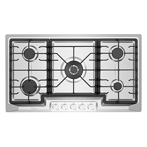 Empava 36" Stainless Steel Gas Cooktop with 5 Burners