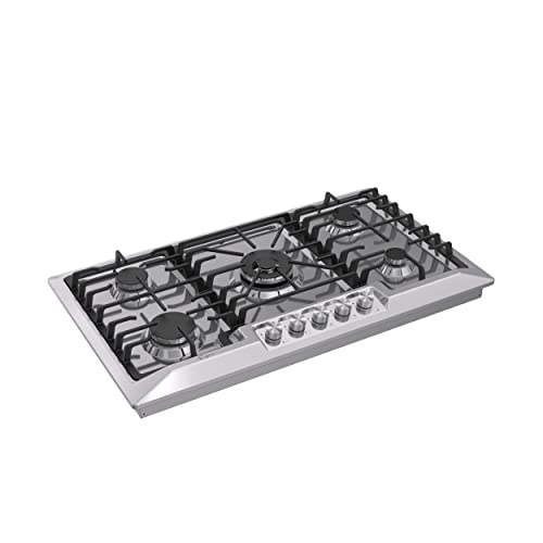 Empava 36" Stainless Steel Gas Cooktop with 5 Burners