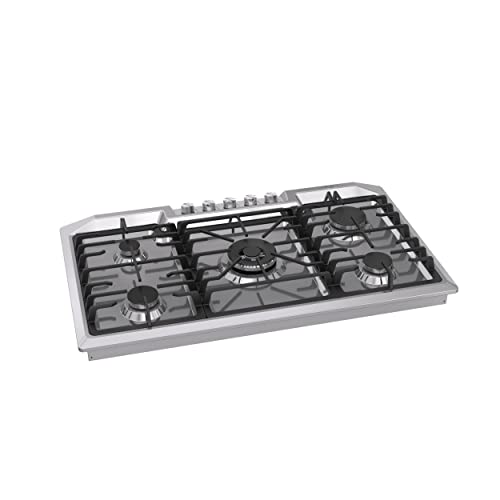 Empava 36" Stainless Steel Gas Cooktop with 5 Burners