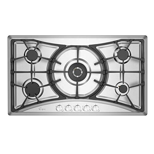 Empava 36" Gas Stove Cooktop with 5 Sealed Burners