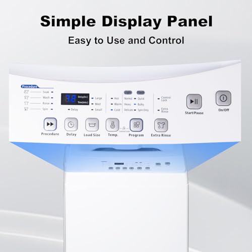 Techomey Portable 1.7 Cu.Ft. Washing Machine White
