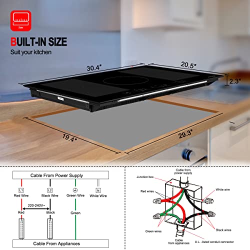 GASLAND 30" Induction Cooktop with Flexi Elements