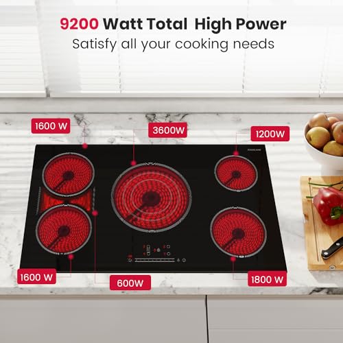 Gasland 36" Electric Cooktop with 5 Burners, ETL & FCC Certified