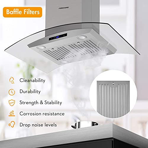36 inch FIREGAS Island Range Hood - Stainless Steel