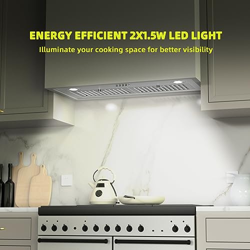 30" FIREGAS Range Hood Insert with 600 CFM