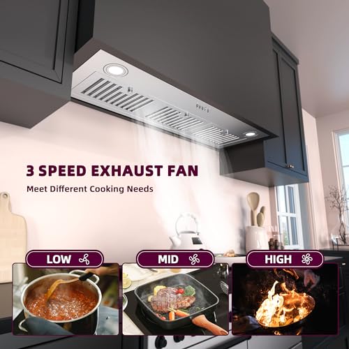 36" FIREGAS Range Hood Insert with 600 CFM