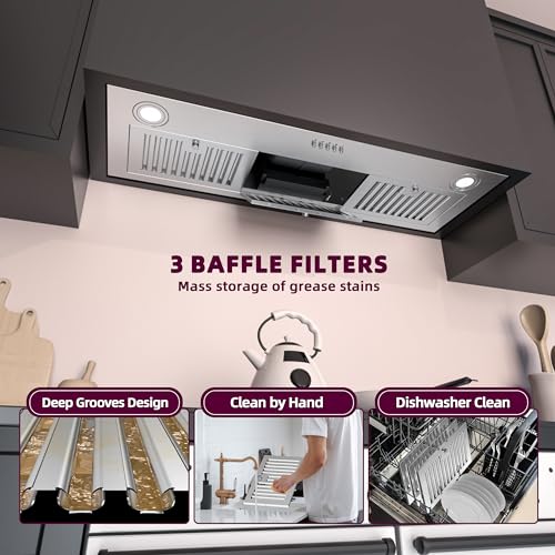 36" FIREGAS Range Hood Insert with 600 CFM