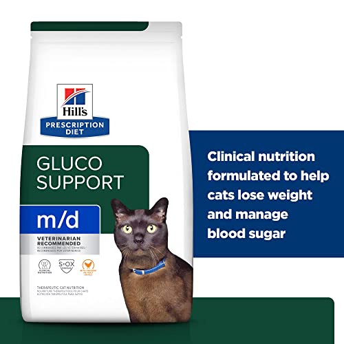 Hill's m/d GlucoSupport Chicken Dry Cat Food, 8.5 lb