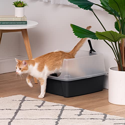 IRIS USA Open Top Cat Litter Tray Set