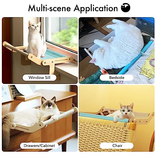 Cat Window Perch Bed with No Drilling/Suction Cup
