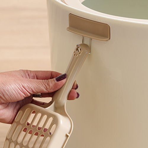 IRIS USA Large Round Entry Cat Litter Box