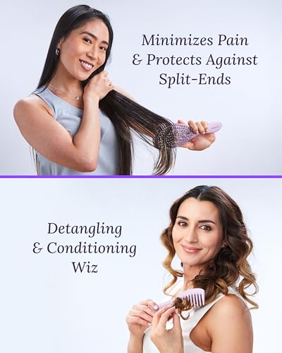 Keranique Detangling Brush and Comb Set for All Hair Types