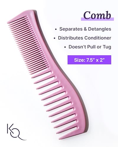 Keranique Detangling Brush and Comb Set for All Hair Types