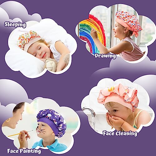 Reversible Silk Kids Bonnets for Girls - Purple/Pink