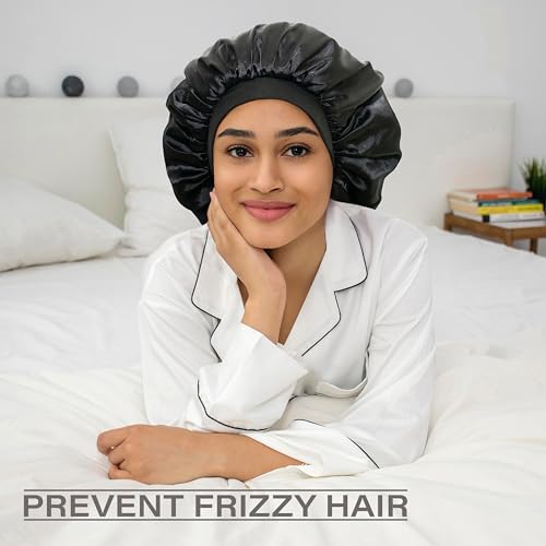 Adjustable Satin Lined Silk Bonnet for Hair Protection