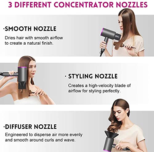 Slopehill Professional Ionic Hair Dryer with Attachments