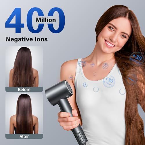Professional High-Speed Ionic Hair Dryer with Magnetic Nozzle