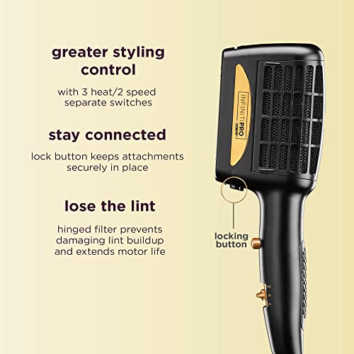 Conair INFINITIPRO 3-in-1 Hair Dryer with Attachments