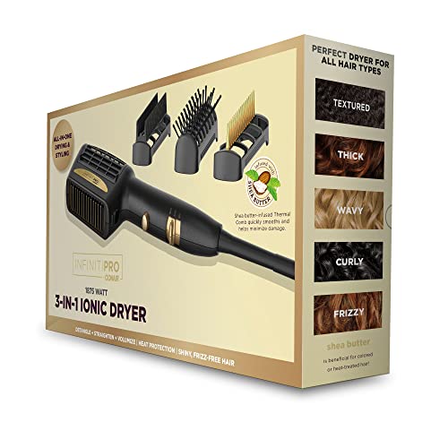 Conair INFINITIPRO 3-in-1 Hair Dryer with Attachments