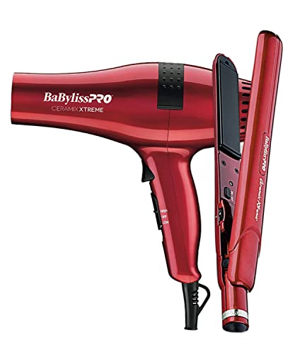 BaBylissPRO CEPP1 Ceramix Xtreme Straightening Iron & Hair Dryer Set