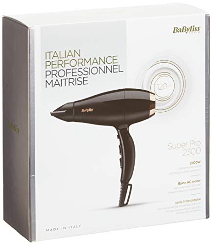 BaByliss Super Pro 2300 Black Gold Hairdryer