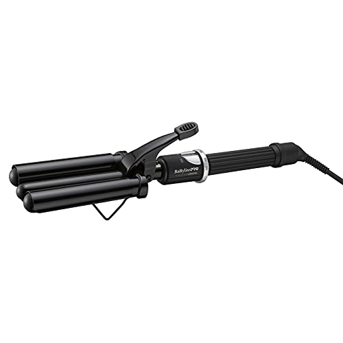 BabylissPRO Black Porcelain Ceramic Triple Barrel Waver