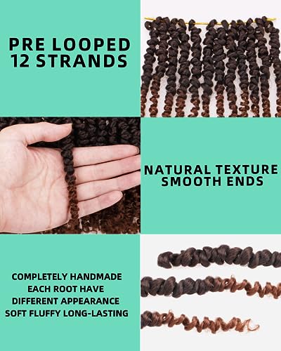 Short 6" Pre-twisted Passion Twist Crochet Hair, 8-pack