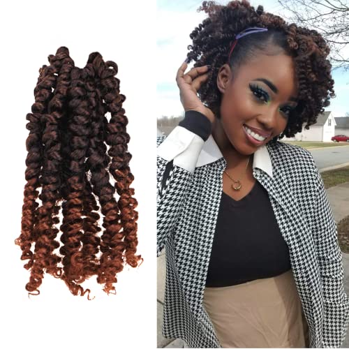 Short 6" Pre-twisted Passion Twist Crochet Hair, 8-pack