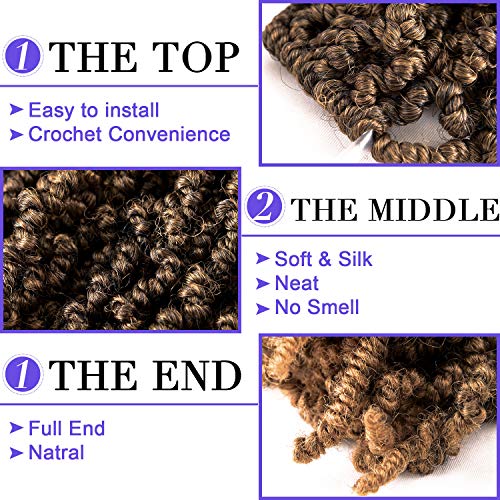 Ombre Fluffy Short Curly Hair Bulk- 3 Packs