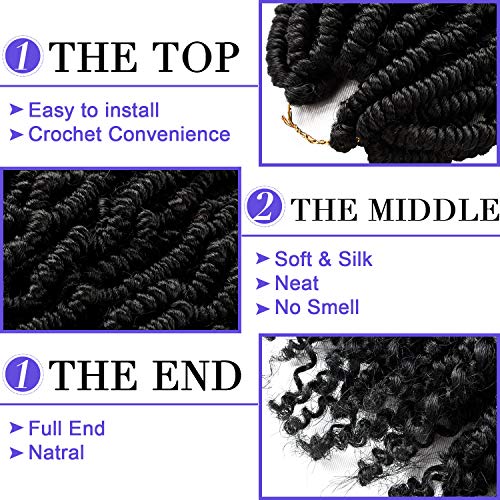 Passion Spring Twists Synthetic Crochet Hair Extensions - 2 Packs
