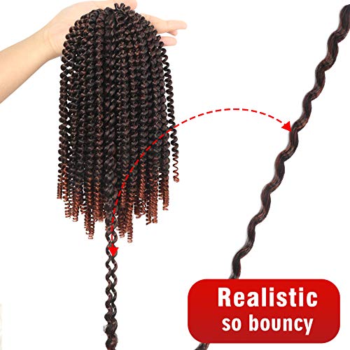 10" Spring Twist Crochet Braids Hair Ombre Colors