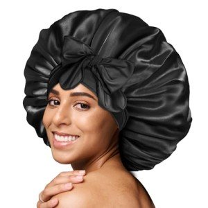 Silk Bonnet for Sleeping Women with Tie Band