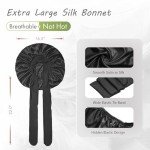 Silk Bonnet for Sleeping Women with Tie Band