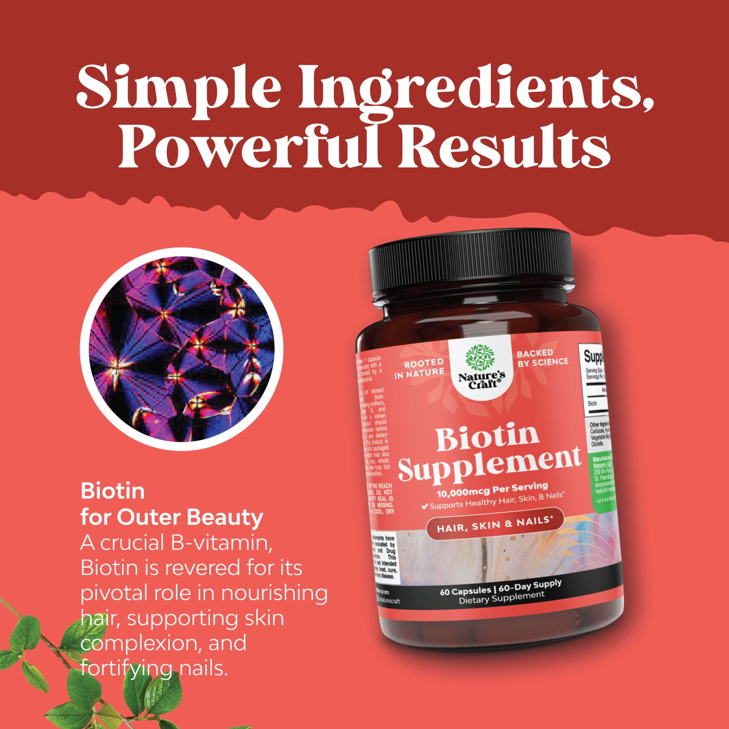 Biotin Vitamins for Hair Growth - Natural Supplement