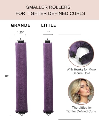YOSHUYUKI Velvet Overnight Curler Rods for Heatless Curls