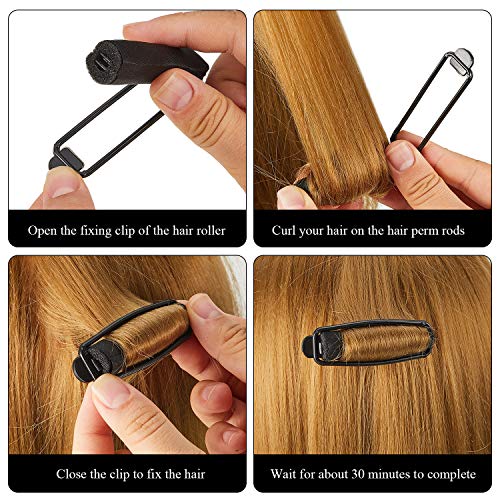 40 Satin Hair Rollers for Black Hair Styling
