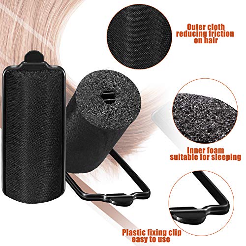 40 Satin Sponge Hair Rollers with Duck Clips