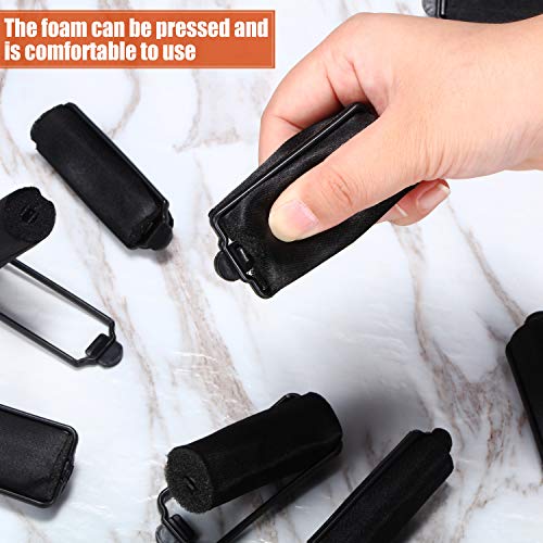 40 Satin Sponge Hair Rollers with Duck Clips