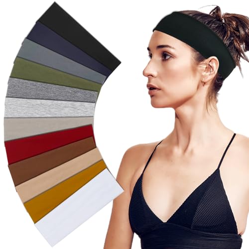 12 Pack Sefiinh Headbands for Women, Sweat Headband