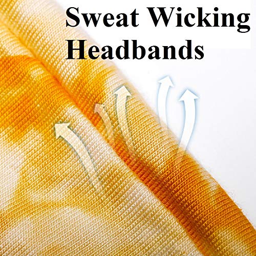 Huachi Women's Tie Dye Elastic Yoga Headbands