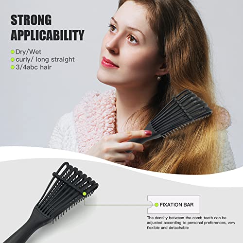 Detangling Brush Set: 4 Pcs for Textured Hair