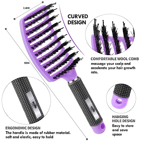 4pc Curly Hair Brush Set for Adult & Kids