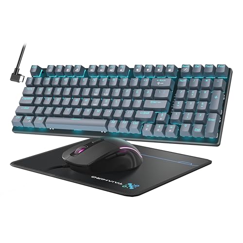 RGB Mechanical Gaming Keyboard and Mouse Combo with Pad
