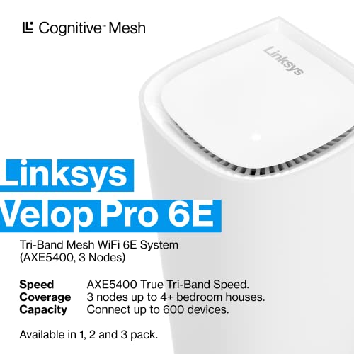 Linksys Velop Pro WiFi 6E Mesh Router - 3-Pack