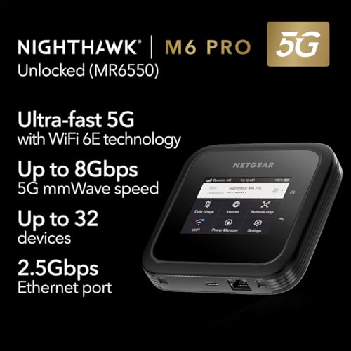 NETGEAR Nighthawk M6 Pro Mobile Hotspot 5G WiFi