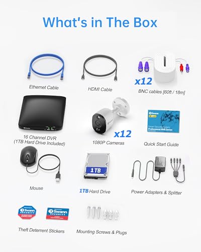 16 Channel Swann Home Security Camera System, 1080p